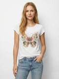 MYEBW Embroidered Butterfly T-shirt White
