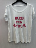 MYPMLWBFU Paris my love white background t-shirt Fuchsia