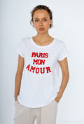 MYPMLWBR Paris my love white background t-shirt Red
