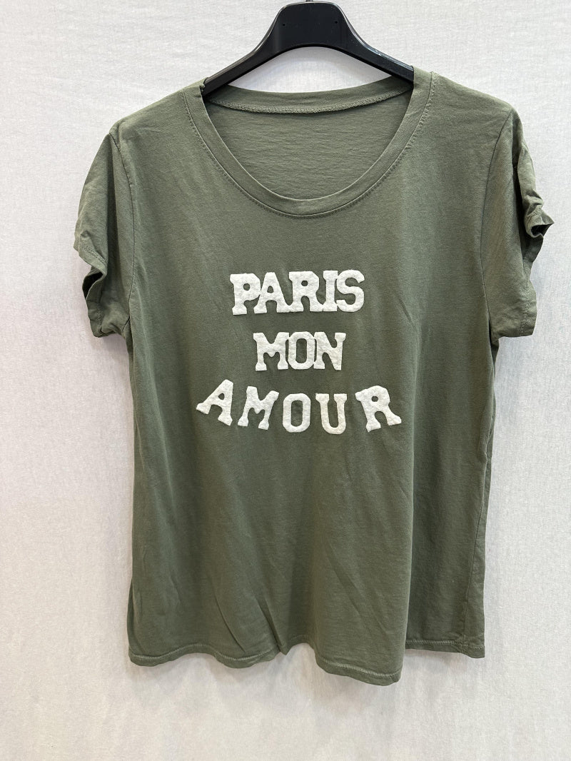 MYPMAKK Paris My Love T-shirt Kaki