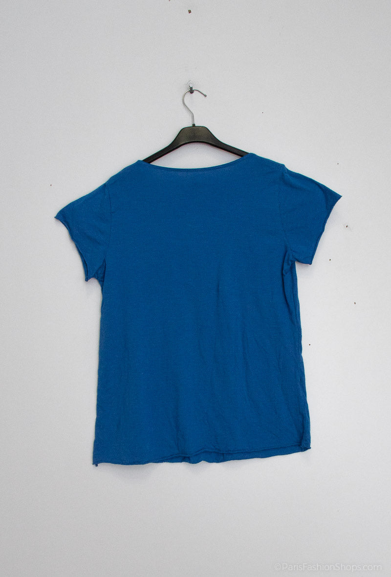 MYPACRB T-shirt Fish Collar Royal Blue