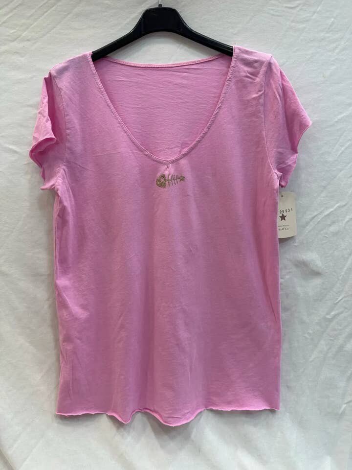 MYPACRS T-shirt Fish Collar Rose Shadow