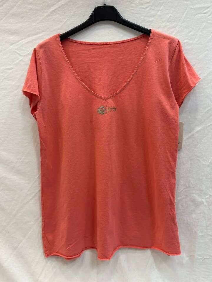 MYPACCR T-shirt Fish Collar Coral