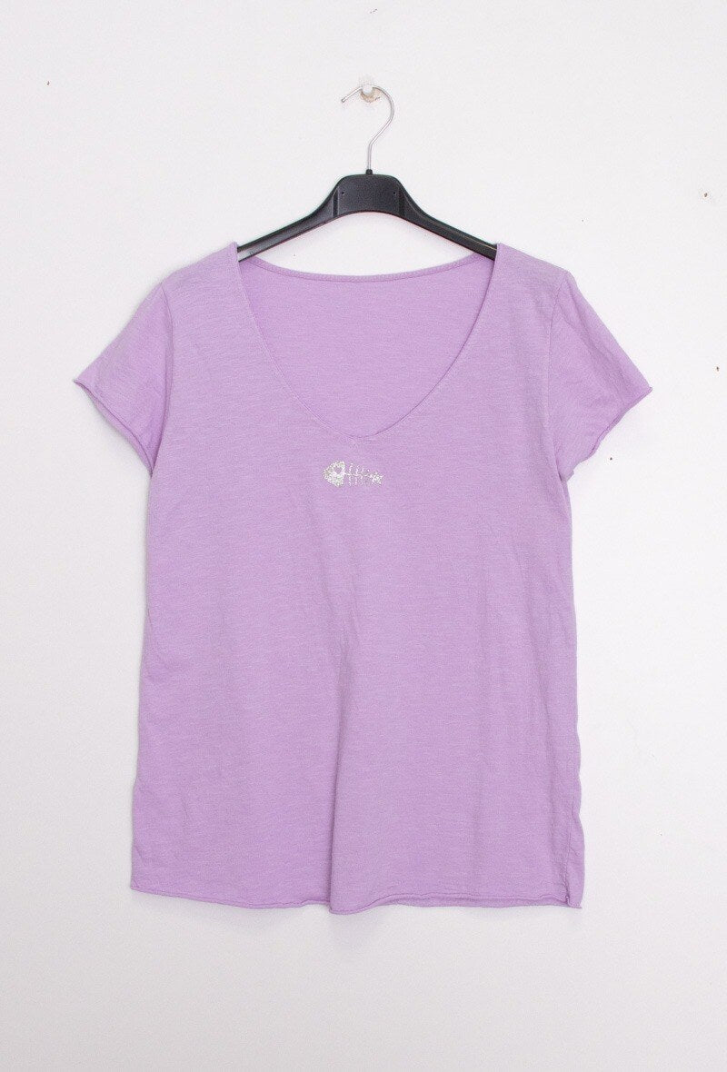 MYPACLI T-shirt Fish Collar Lilac