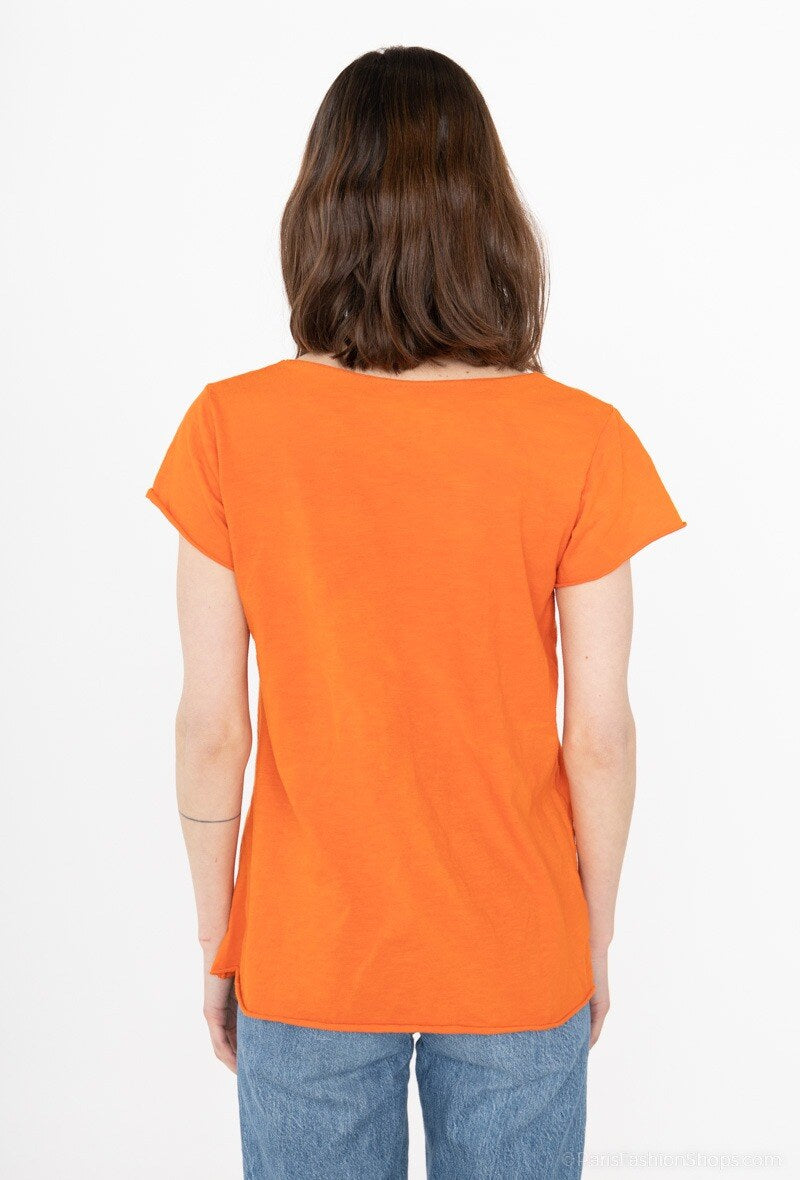MYPACOR T-shirt Fish Collar Orange