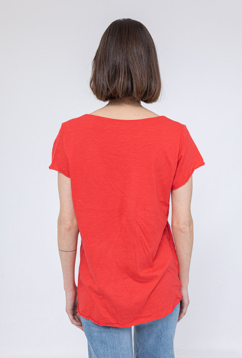 MYPACR T-shirt Fish Collar Red