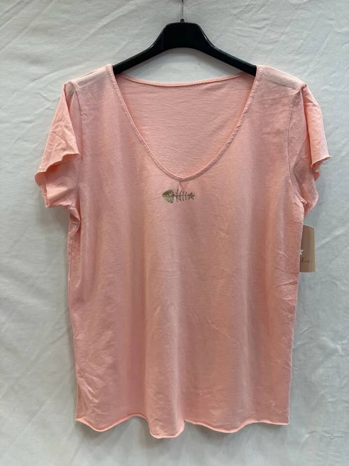 MYPACSA T-shirt Fish Collar Salmon