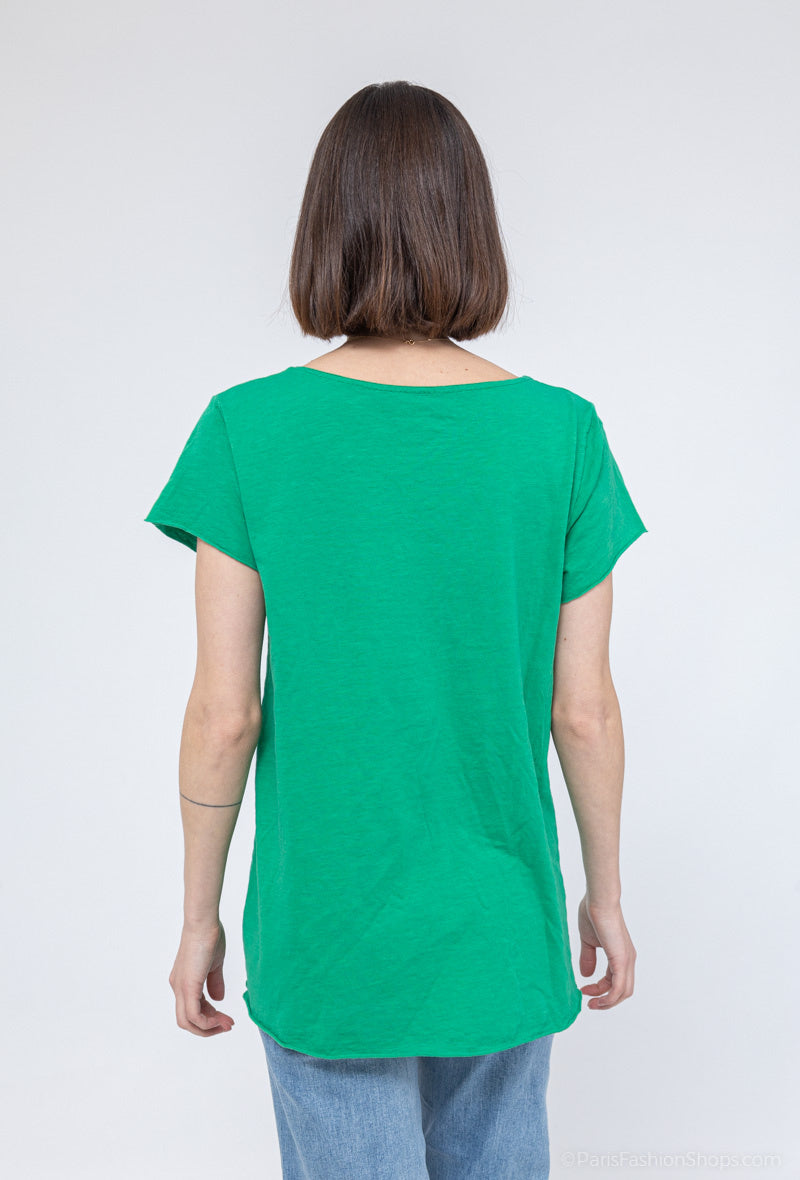 MYPACGR T-shirt Fish Collar Green
