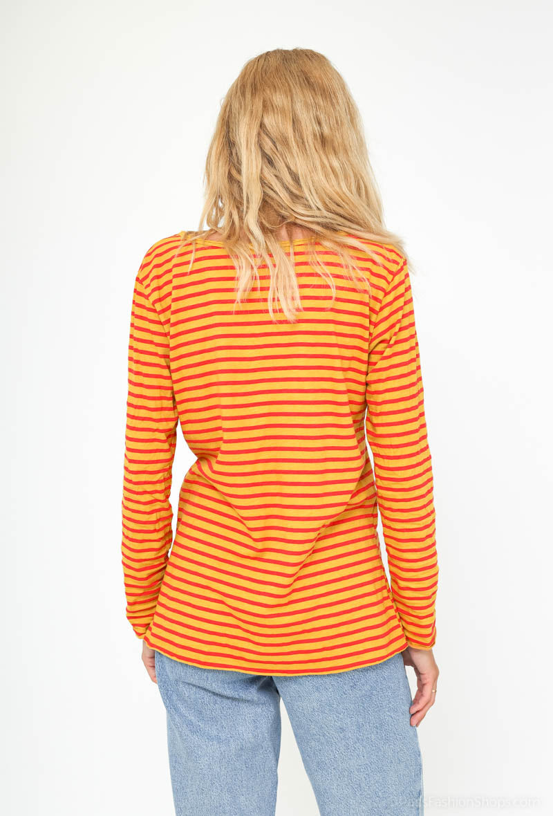 MYSCRM Striped T-shirt Carmine