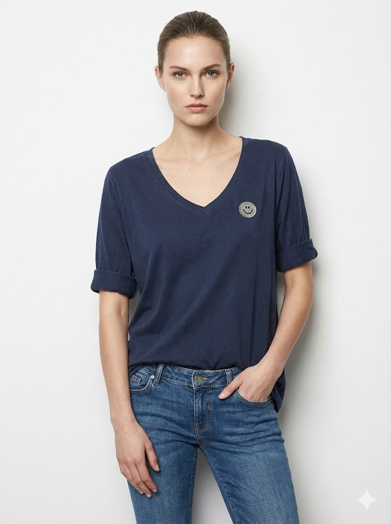 MYSNV Smiley T-shirt Navy