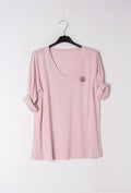 MYSNU Smiley T-shirt Nude