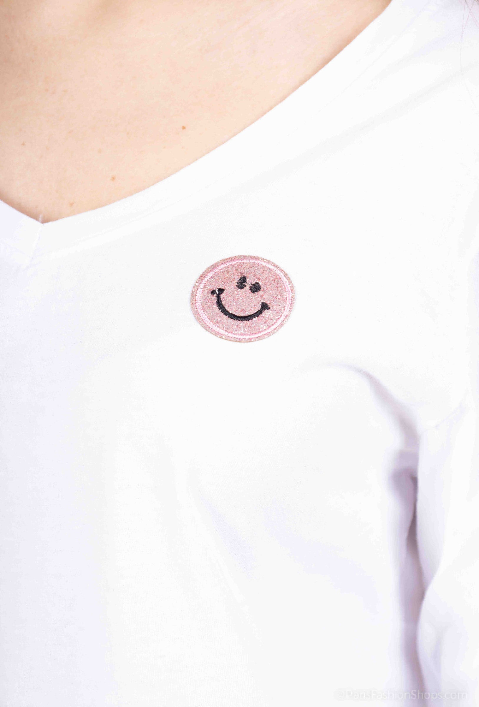 MYSPK Smiley T-shirt Pink