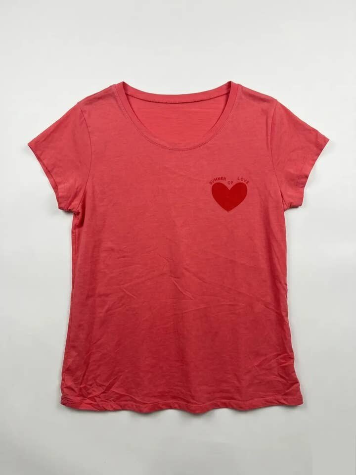 MYSLCR Summer of Love T-shirt Coral