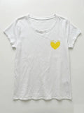 MYSLLY Summer of Love T-shirt Light Yellow