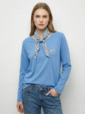 MYHPTLSBL Heart Pattern Top and Liberty Scarf Blue