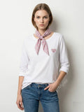 MYHPTLSRS Heart Pattern Top and Liberty Scarf Rose Shadow