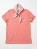 MYHPTLSSA Heart Pattern Top and Liberty Scarf Salmon