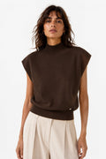 LUTNS8 Dark Brown Turtleneck Sweater