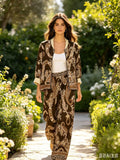 ZOJK2DN Paisley Print Jacket Dark Brown