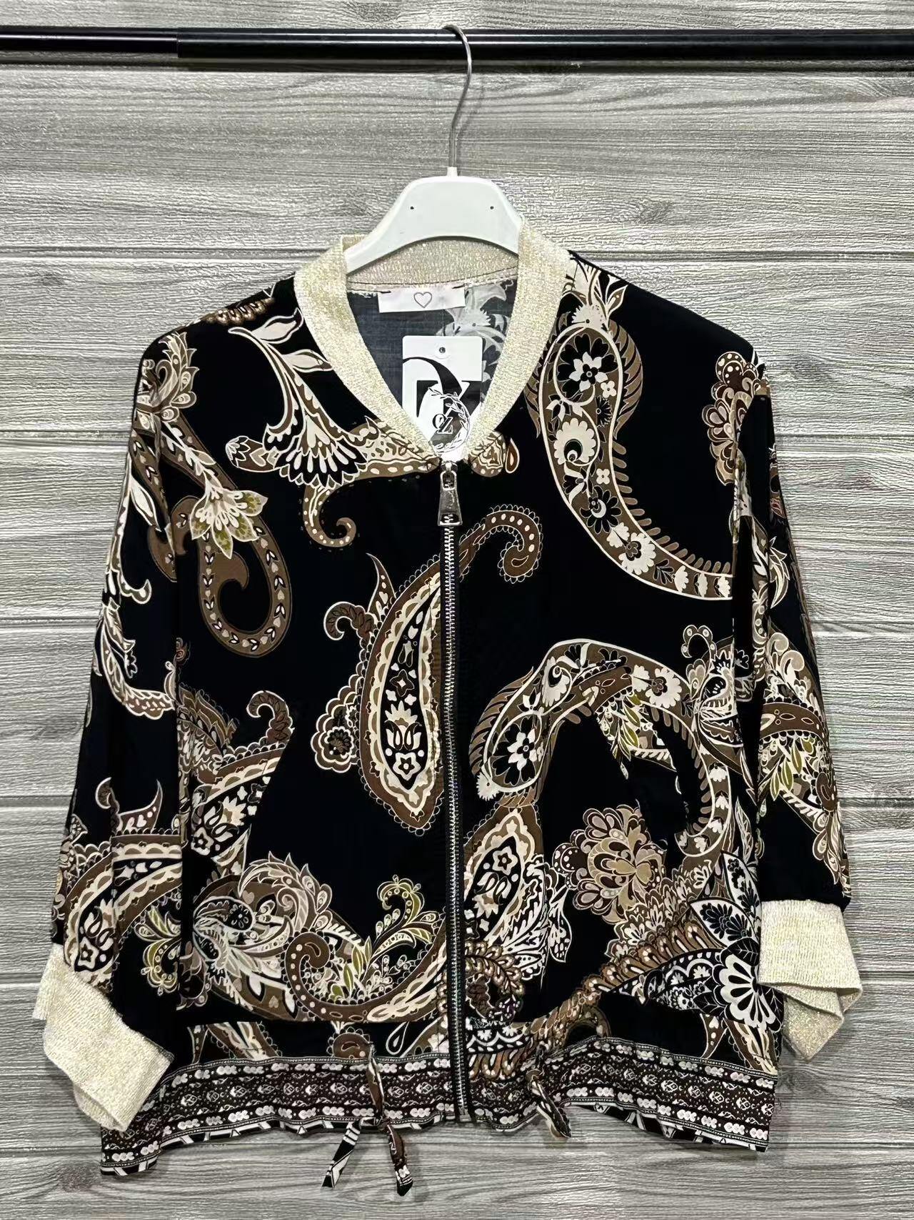 ZOJK2BK Paisley Print Jacket Black