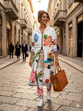 ZOLPJCW Long Printed Jacket White
