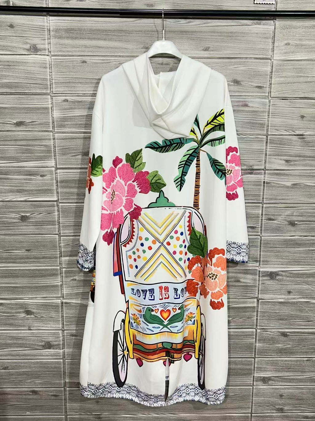 ZOLPJCW Long Printed Jacket White