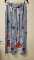 VITRP Blue Tropical Print Wide Leg Pants