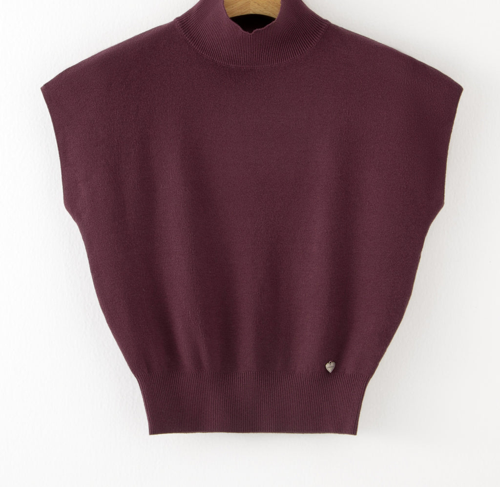 LUTNS10 Purple Turtleneck Sweater