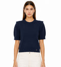 LUSSS11 Navy Structured Shoulder Sweater