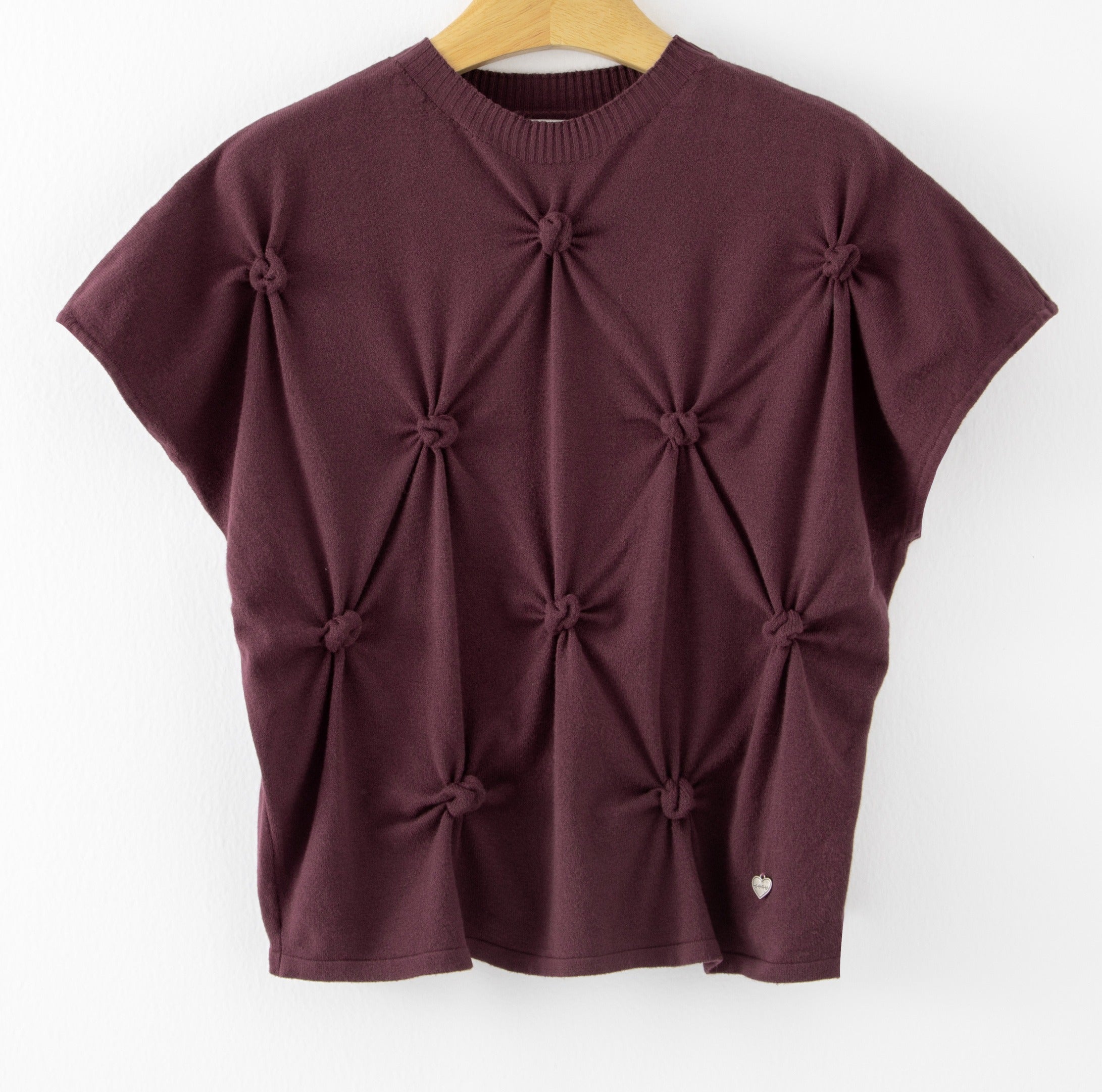 LUHPS9 Purple Handmade Pintuck Sweater