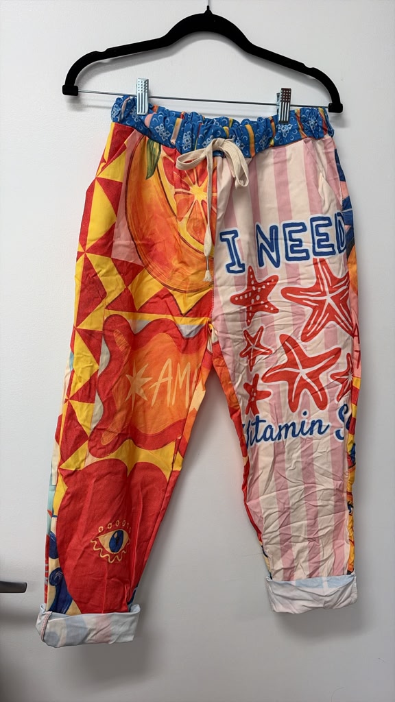 ZOPTVS Vitamin Sea Citrus Printed Pants