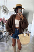 ESTWC7 Chocolate Wool Cardigan