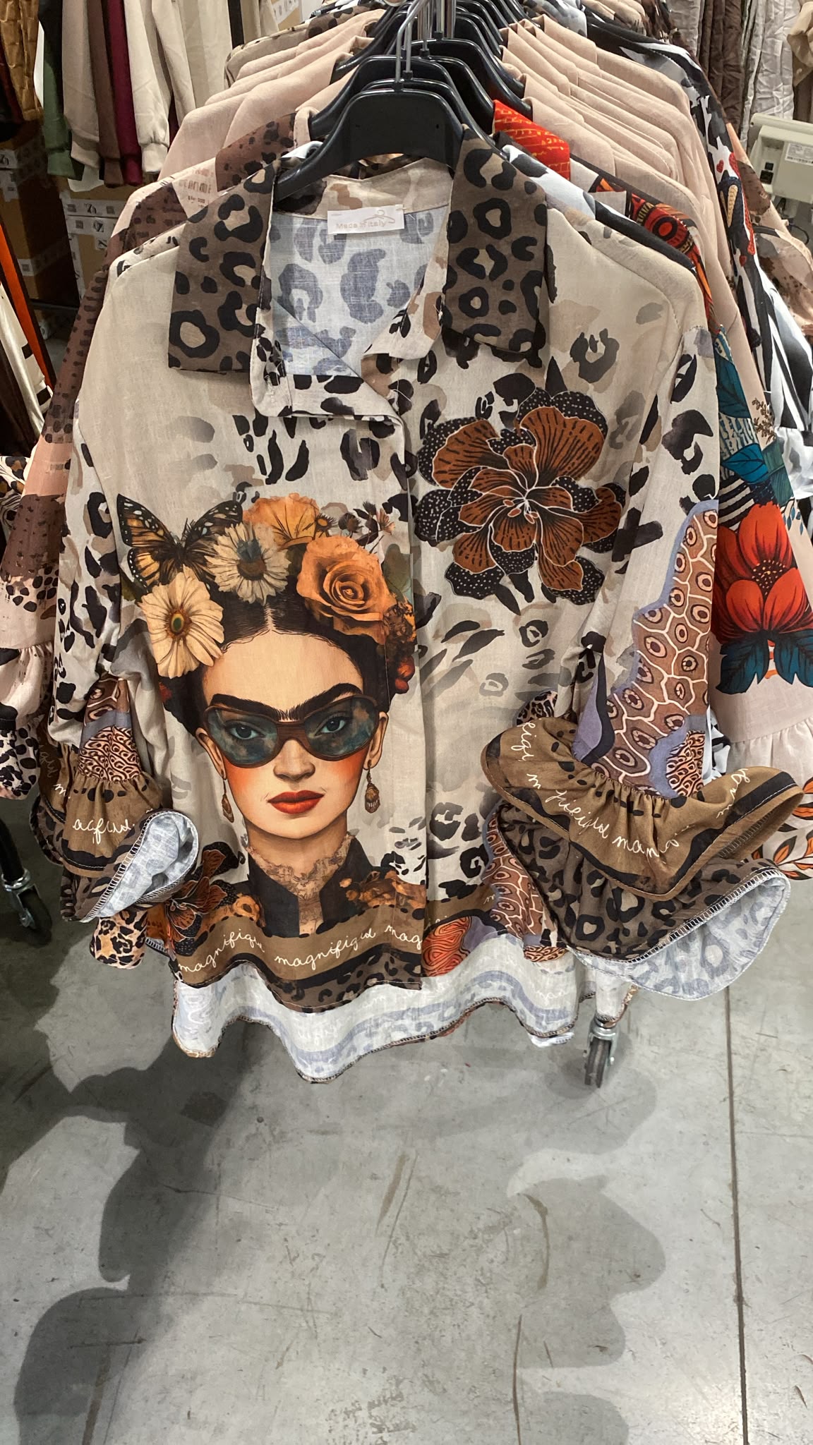 ZOFRSG Printed Leopard Frida Shirt Beige